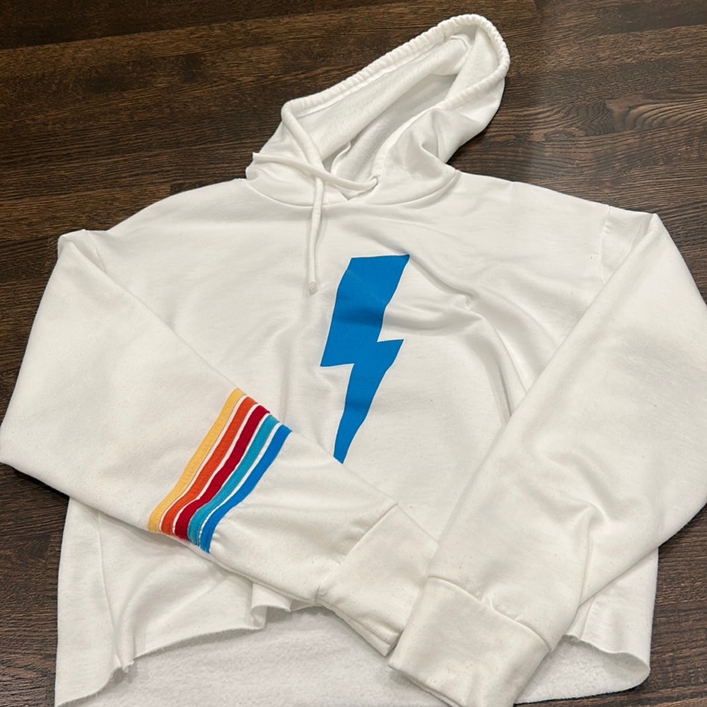 lighting bolt cashmere hoodie